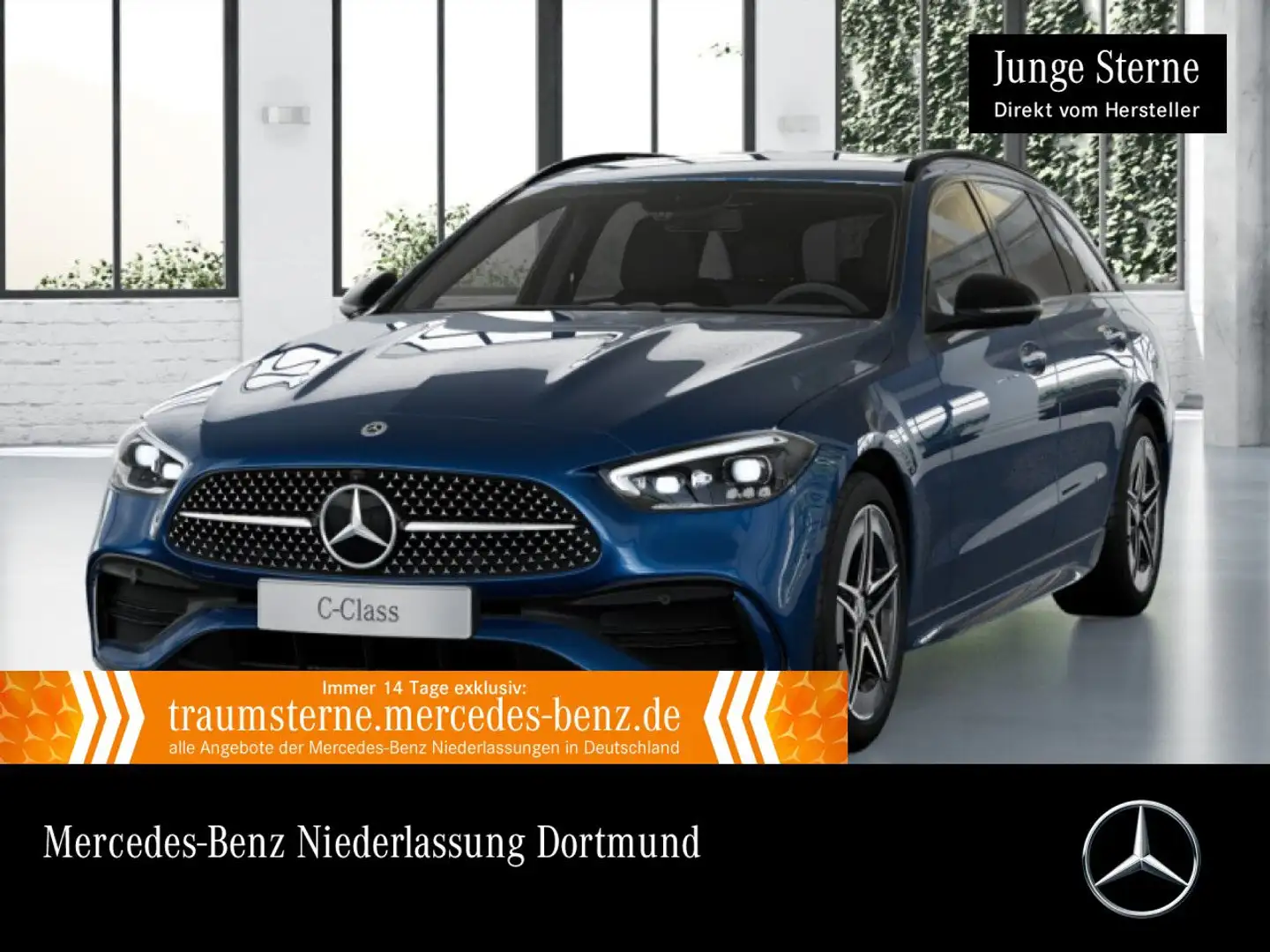 Mercedes-Benz C 300 e T AMG+NIGHT+360+BURMESTER+TOTW+KEYLESS+9G Blau - 1