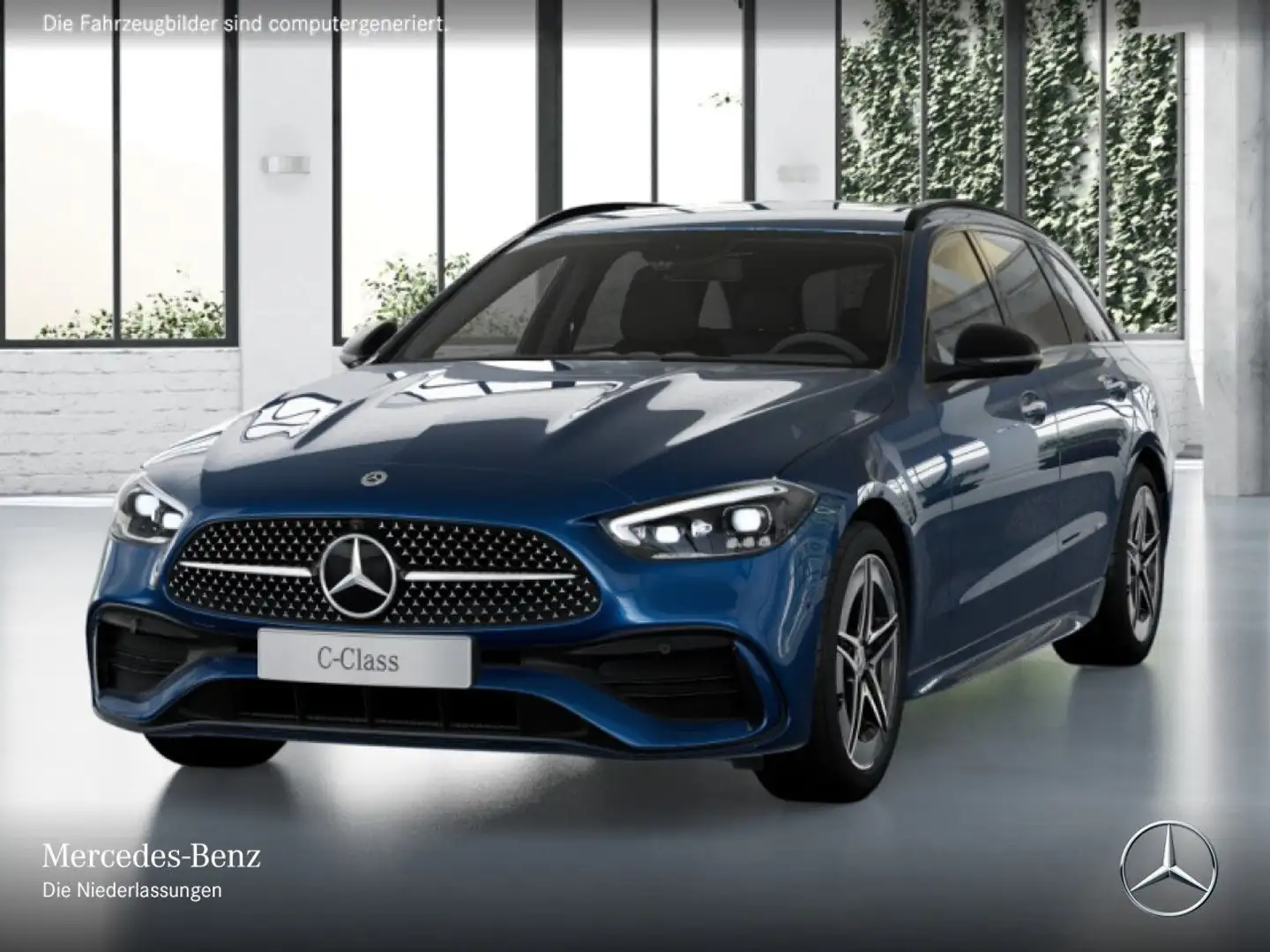 Mercedes-Benz C 300 e T AMG+NIGHT+360+BURMESTER+TOTW+KEYLESS+9G Blau - 2