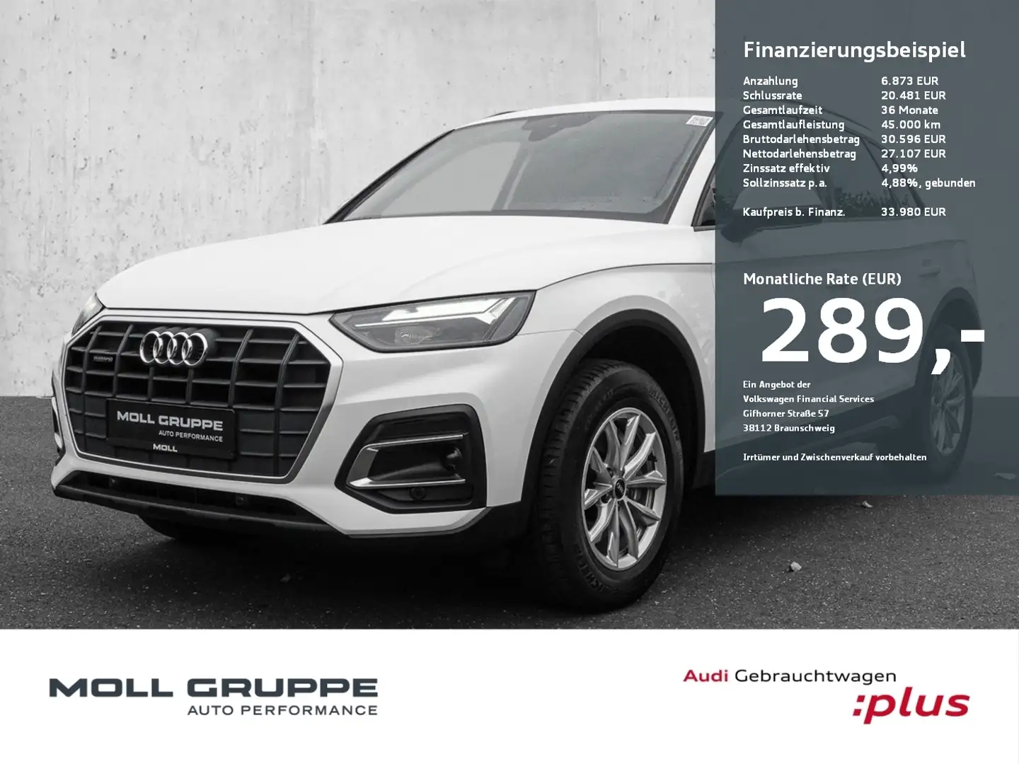 Audi Q5 SUV 40 TDI quattro S tonic AHK Head UP Virtuell Blanc - 1