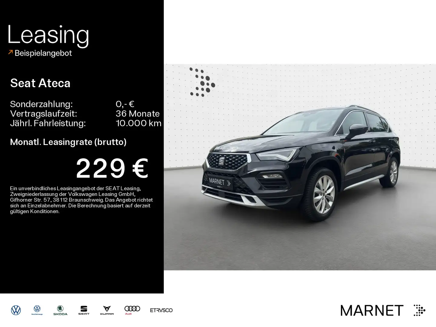 SEAT Ateca X-PERIENCE 1.5 TSI DSG* Navi*AHK* Kamera*E Nero - 1