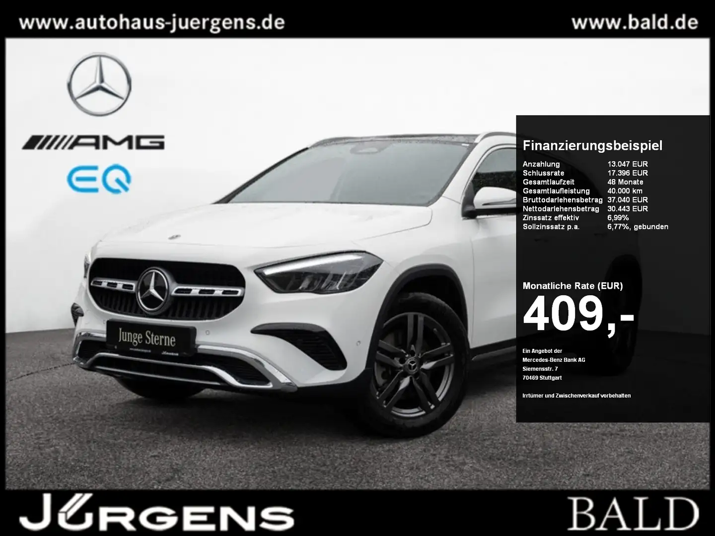 Mercedes-Benz GLA 220 d 4M Progressive/LED/Cam/Pano/AHK/Memo Weiß - 1