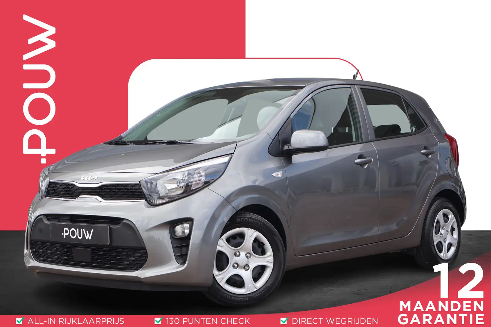 Kia Picanto 1.0 DPi 66pk ComfortLine | Airco | Cruise Control Grijs - 1