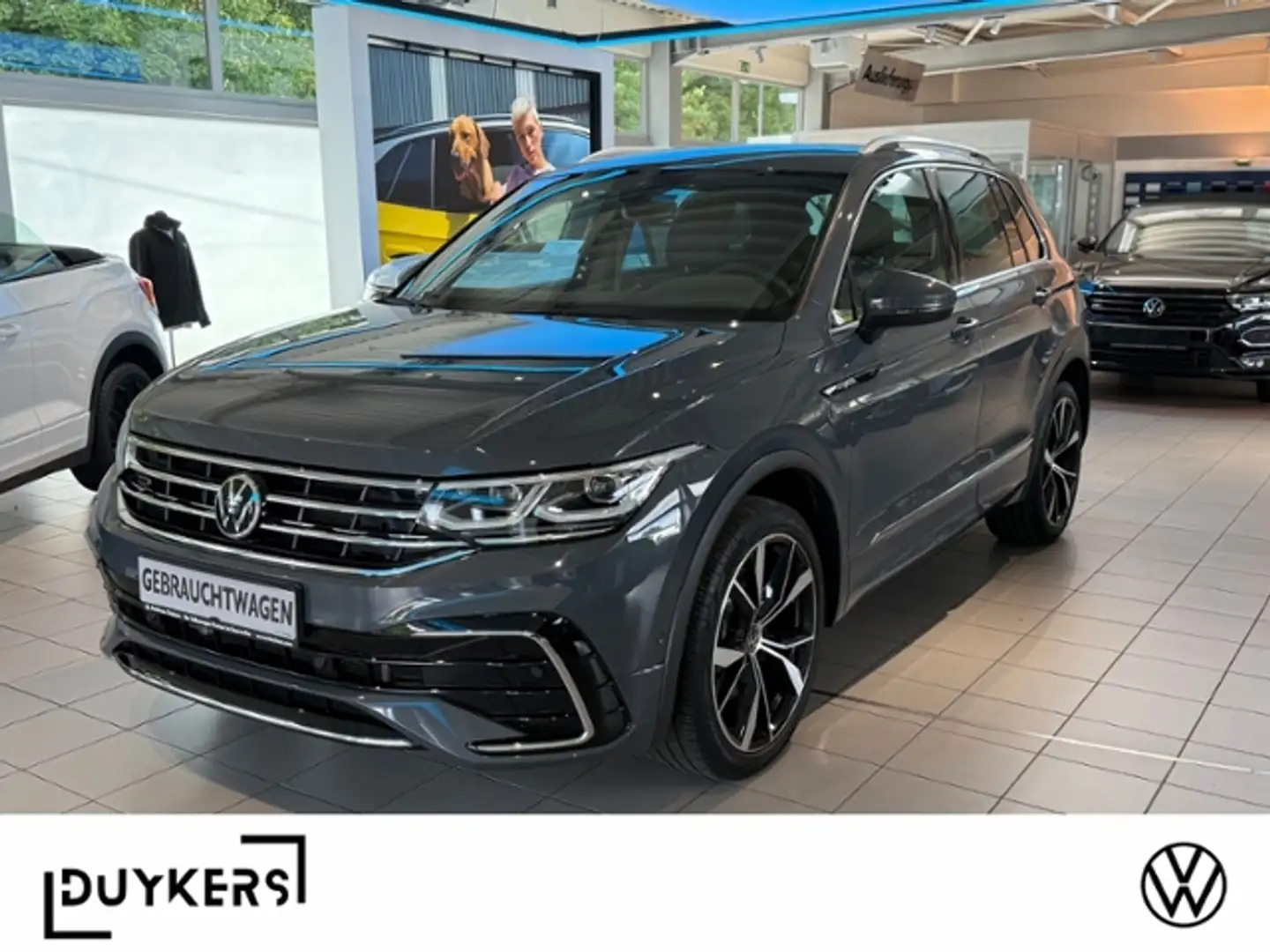 Volkswagen Tiguan 2.0 TDI DSG R-Line 4Motion AHK IQ LED APP Gris - 1