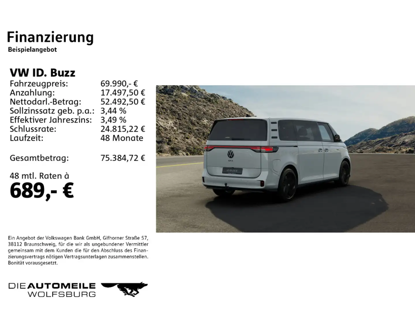 Volkswagen ID. Buzz ID.Buzz GTX LR 4Motion HeadUp/H+K/AHK/ACc/Travel Weiß - 2