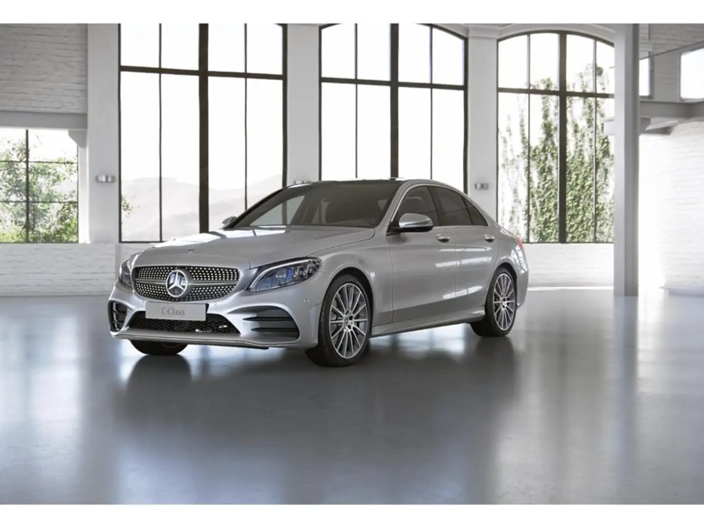 Mercedes-Benz C 300 d 4M AMG-Line+DBC+Pano+DISTRONIC+Burmester Silber - 2
