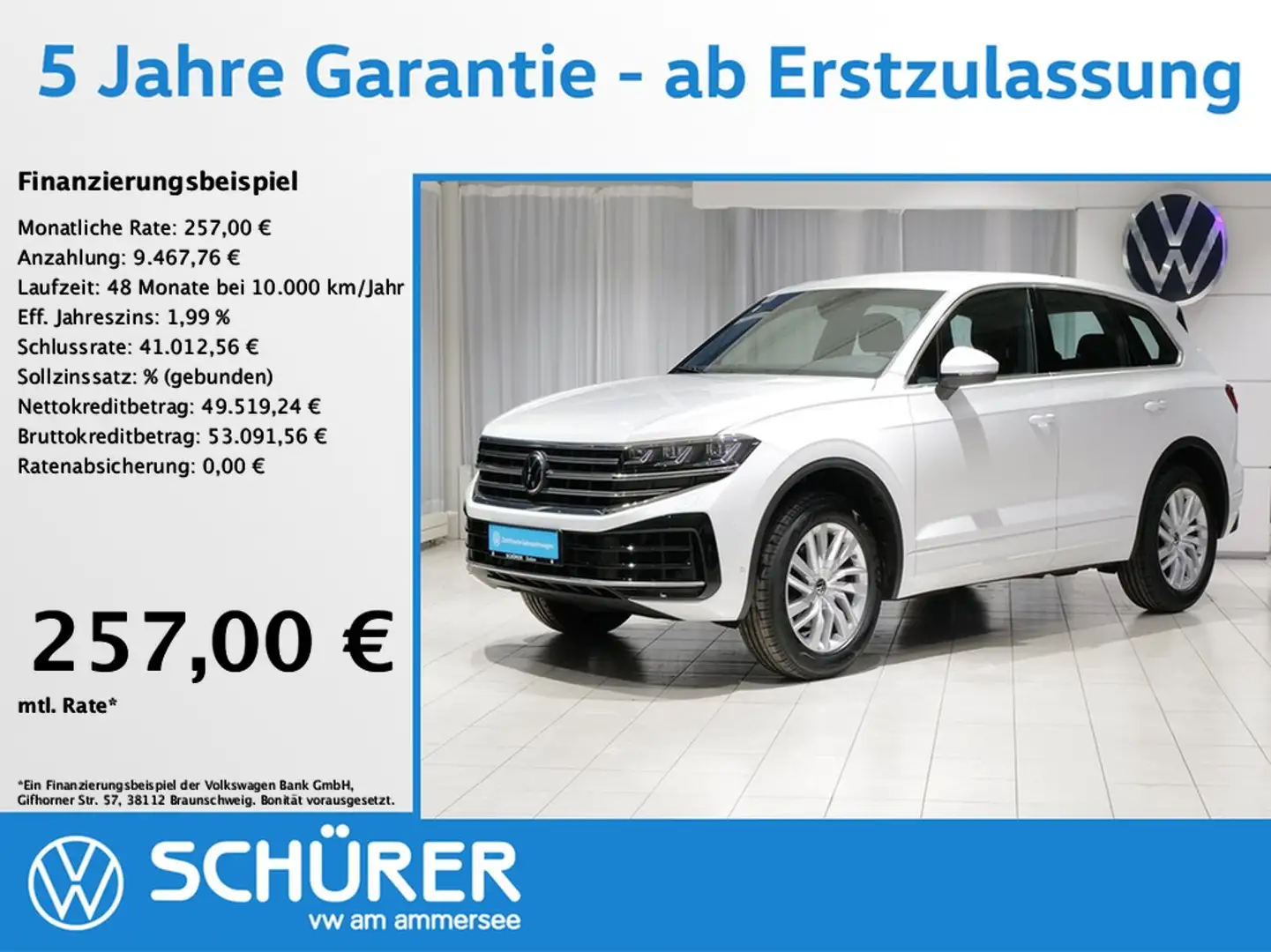 Volkswagen Touareg 3.0TDI Facelift Elegance StdHz HdMatrix Weiß - 1