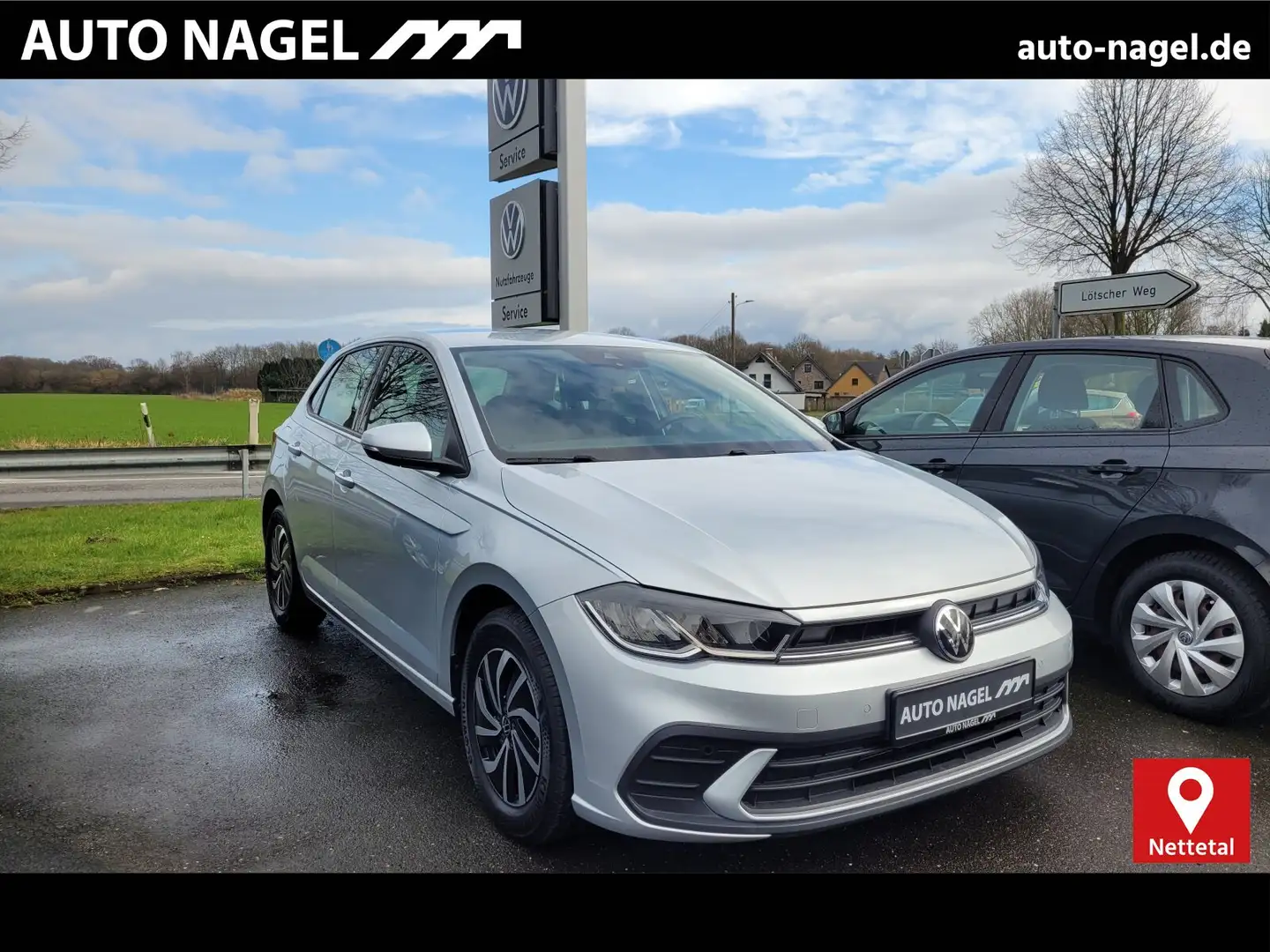 Volkswagen Polo Polo 1.0 TSI Life LED+Kamera+App Connect Klima Silber - 1