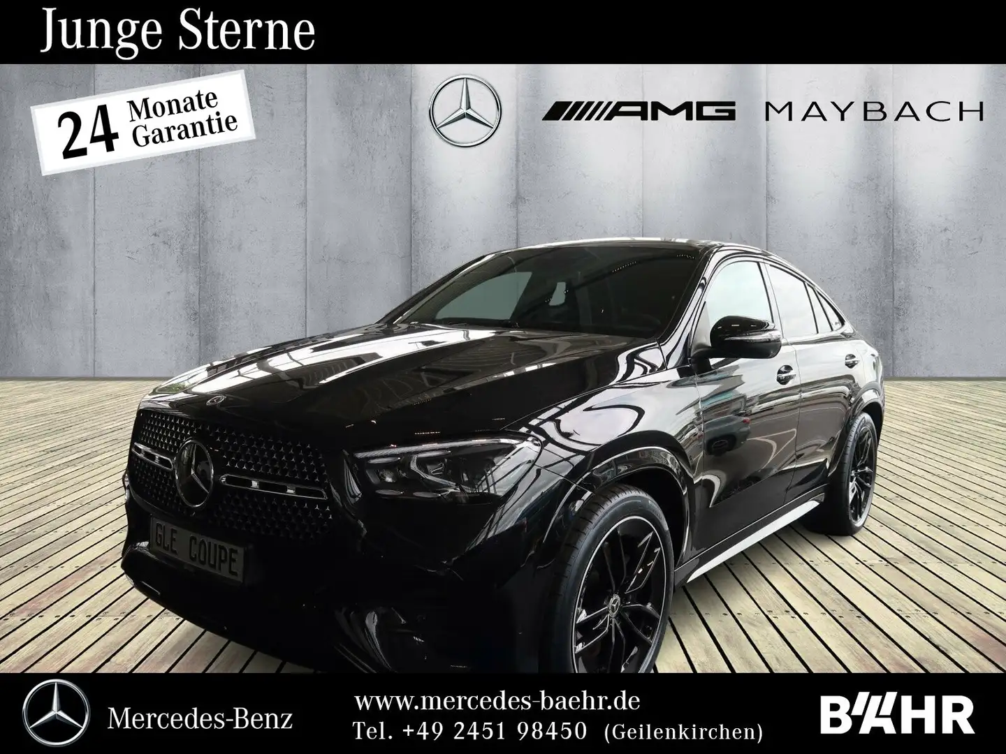Mercedes-Benz GLE 450 GLE 450 d 4M Coupé AMG+Night/Pano/AHK/Airmatic Schwarz - 1