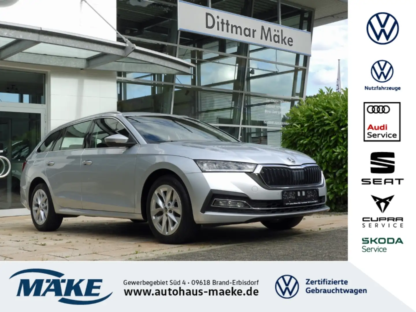 Skoda Octavia Combi Style 2.0 TDI RFK ACC CANTON LED Zilver - 1