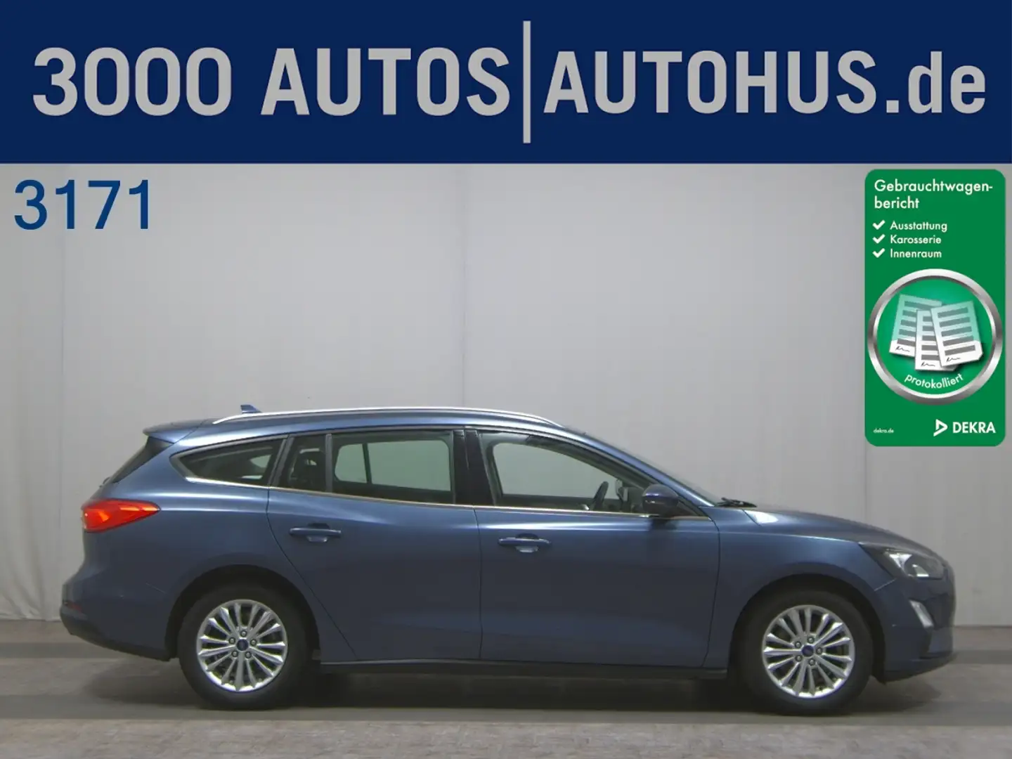 Ford Focus Turnier 1.0 EB Titanium LED PDC RfK SHZ Bleu - 1
