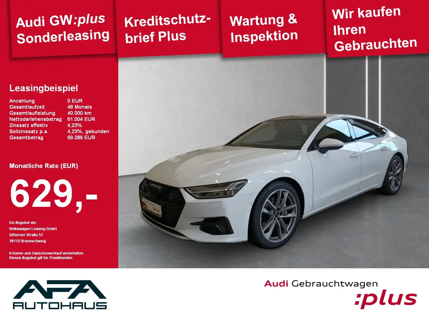 Audi A7 Sportback 45 TFSI qu. Pano*AHK*RFK*HD.Matrix Biały - 1