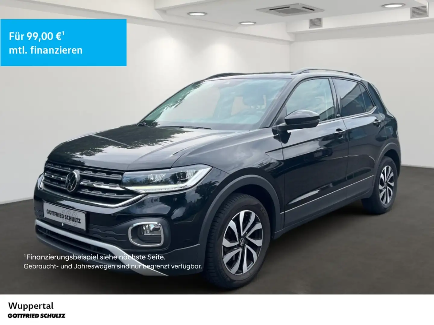 Volkswagen T-Cross 1.0 TSI NAVI AHK KAM ACC LED SHZ PDC LM Schwarz - 1