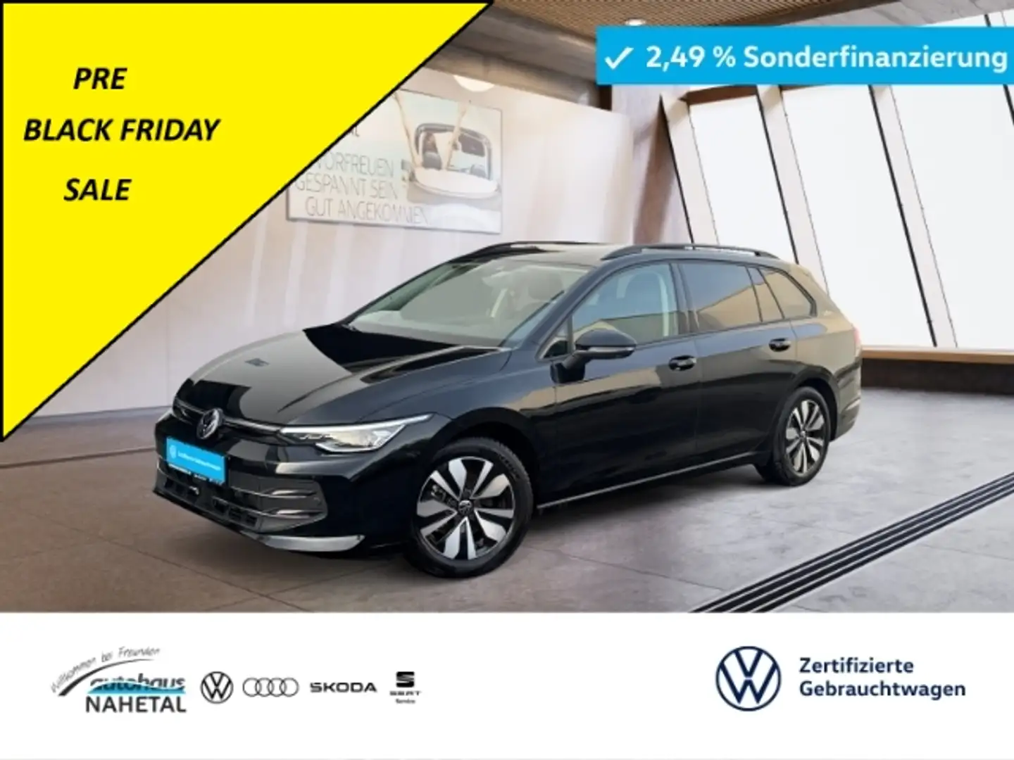 Volkswagen Golf Variant 1.5eTSI DSG Goal LED+ NAVI AHK ACC TOP VIEW ACC TR Schwarz - 1