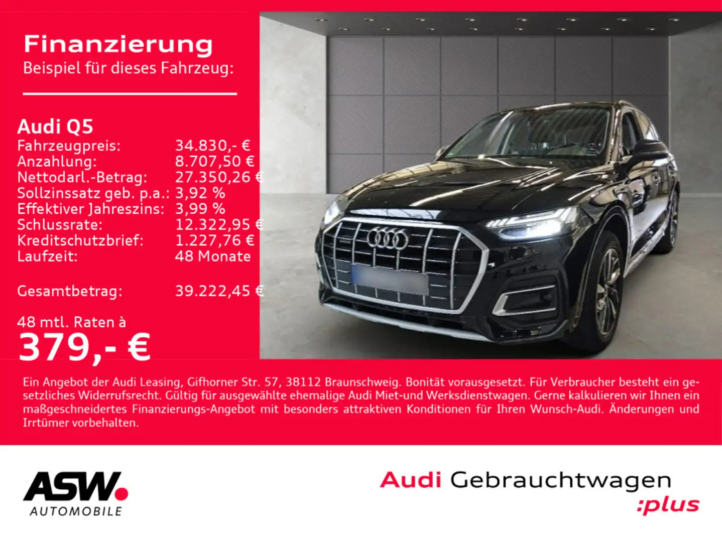 Audi Q5 advanced 40TDI quattro Stron LED Navi RFK B&O Schwarz - 1