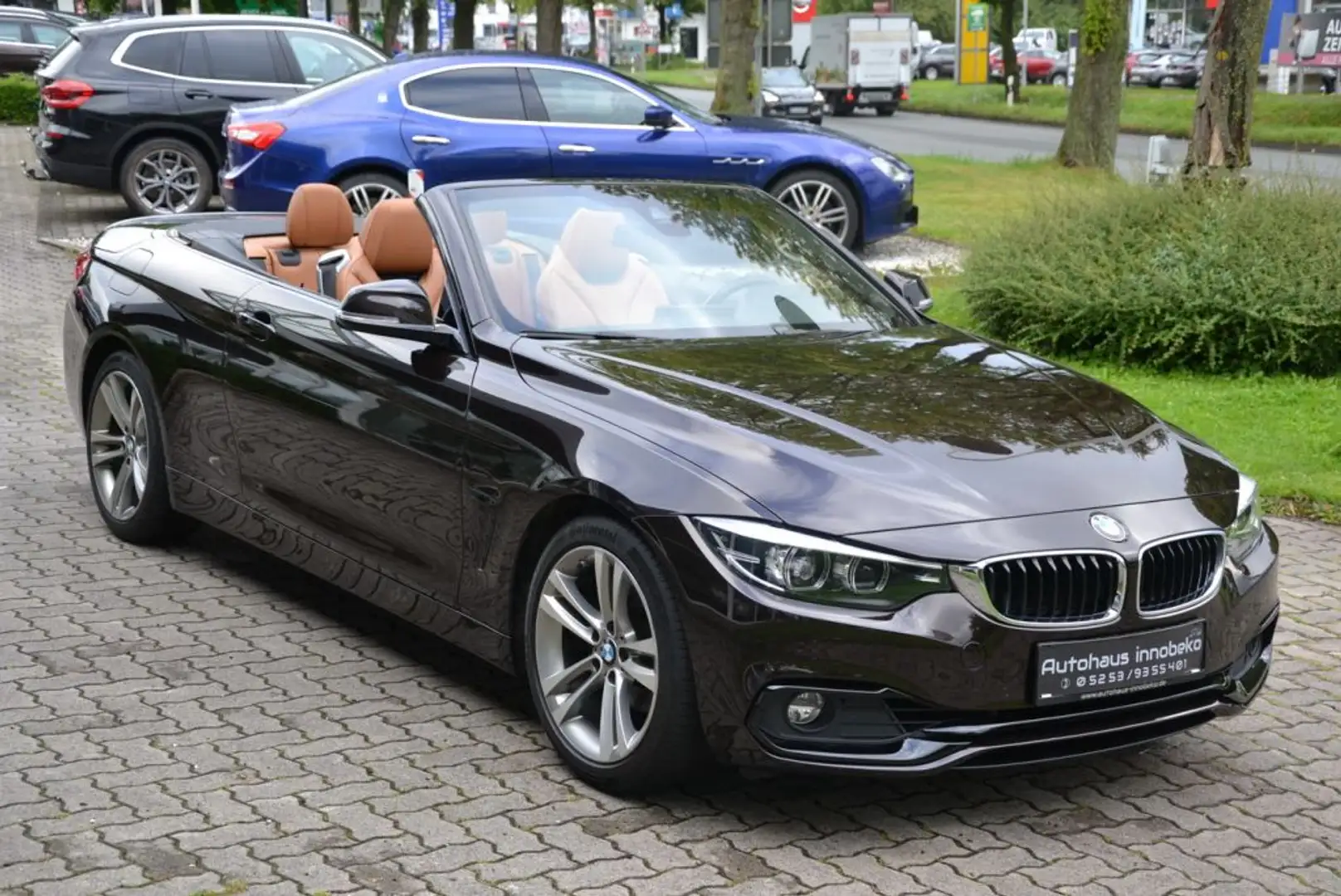 BMW 420 420i Cabrio Aut. Sport Line*Nackenwärmer*Leder Brown - 2