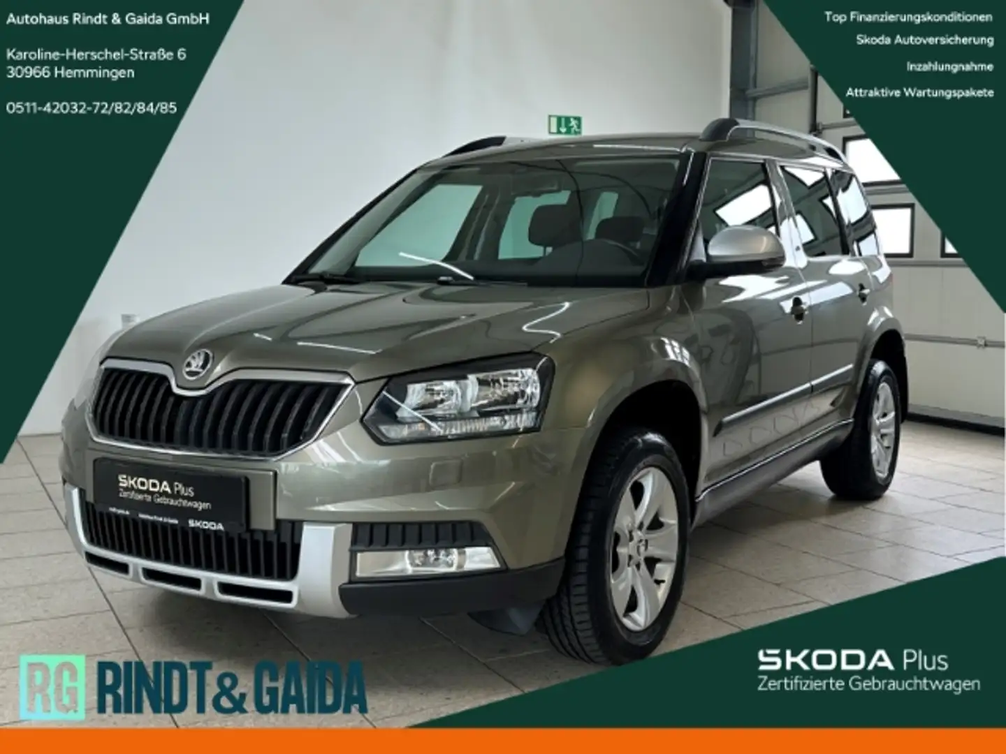 Skoda Yeti Ambition Outdoor 1.4 TSI SHZ PDC Klimaauto Grün - 1
