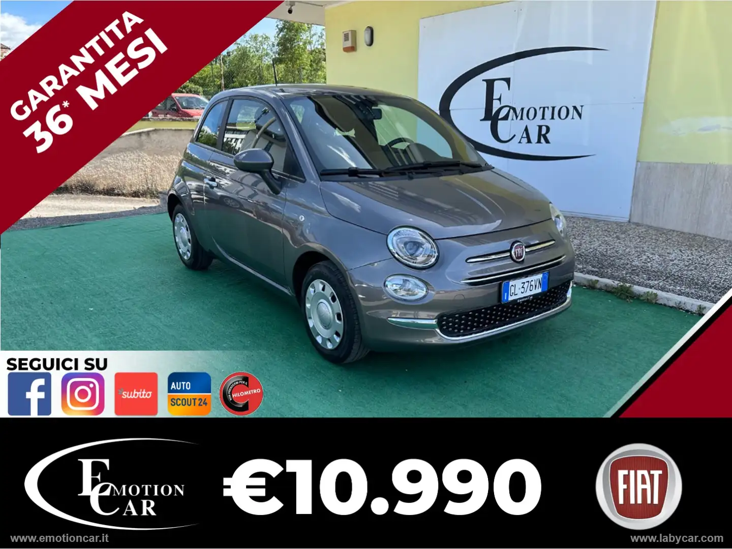Fiat 500 1.0 Hybrid Cult 2022 Grau - 1
