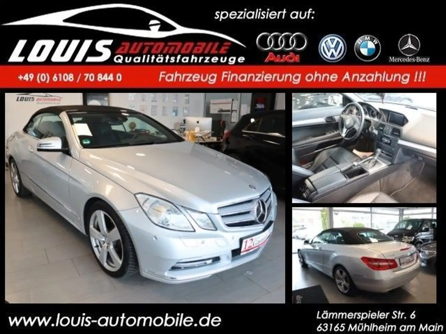 Mercedes-Benz E 250 Cabrio CGI Leder/Navi/Automatik/Bi-Xenon Zilver - 1