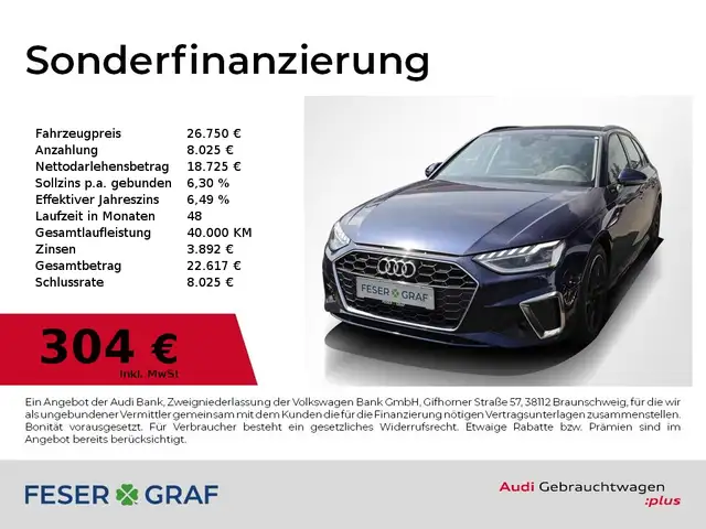 2024 Audi A4 in Blue for sale