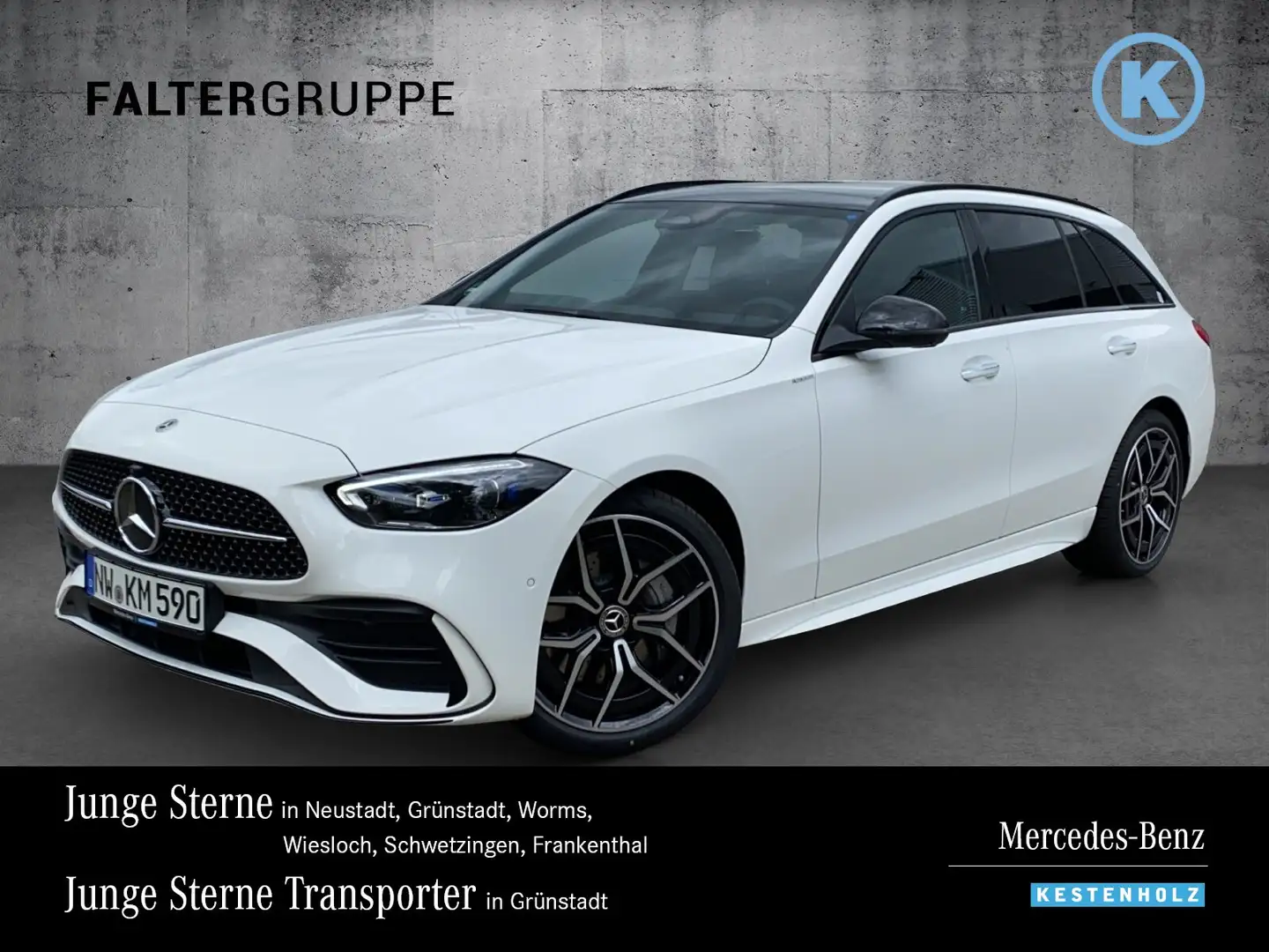 Mercedes-Benz C 200 C 200 T AMG+NIGHT+360°+DISTRO+PANO+AHK+EDW+SOUND Weiß - 1