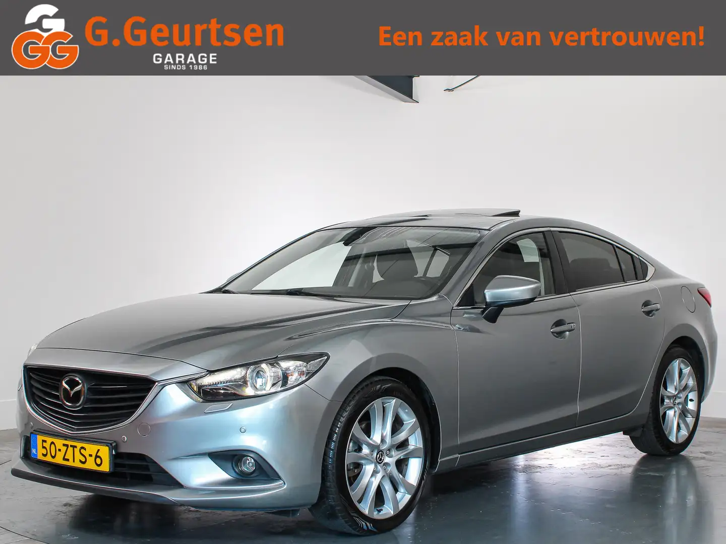 Mazda 6 2.5 GT-M, Schuif/Kantel Dak, Volleder, Memory, Afn Gris - 1