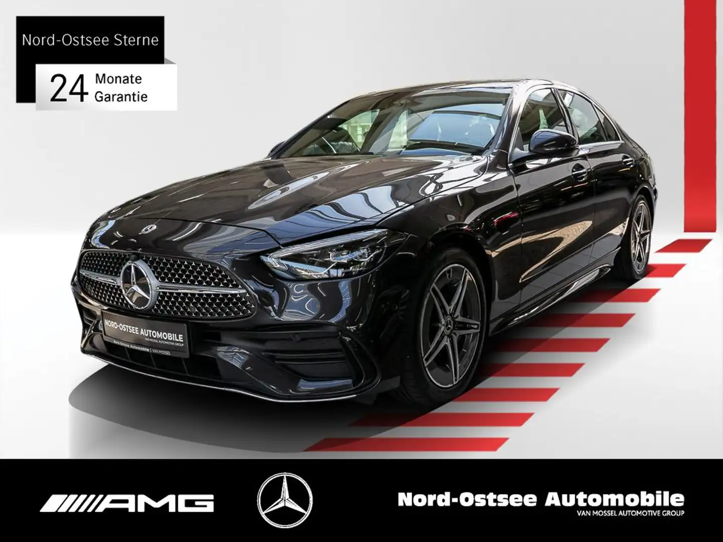 Mercedes-Benz C 220 d AMG AMBIENTE NAVI KEYLESS KAMERA MBUX Gris - 1