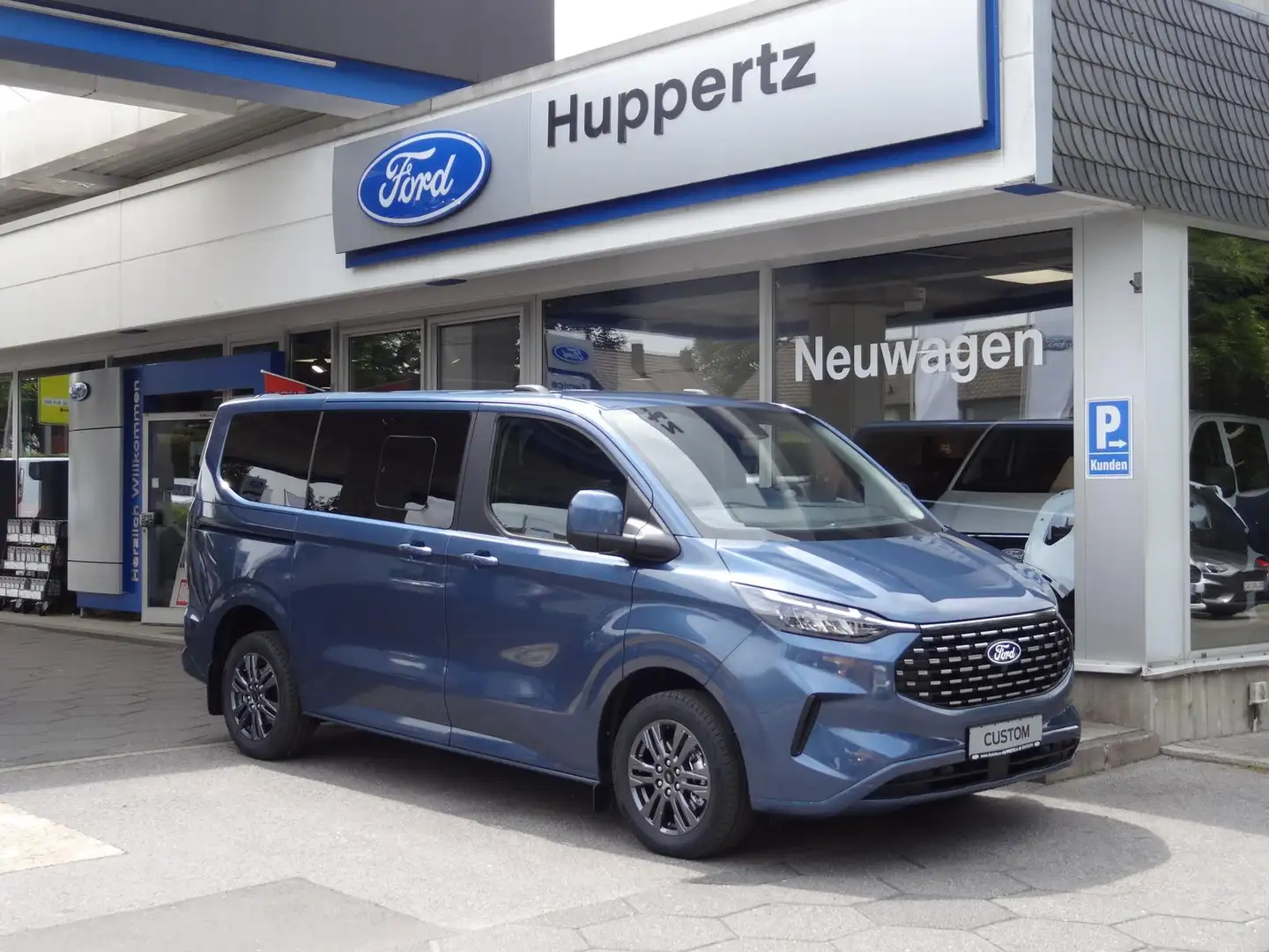 Ford Tourneo Custom L1 Titanium AUT LED RFK PDC SHZ Bleu - 1