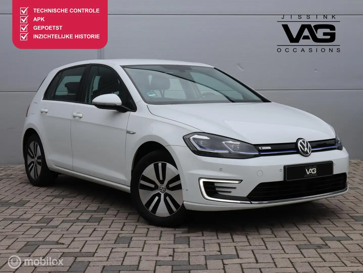 Volkswagen e-Golf E-DITION Clima PDC Warmtepomp ACC CarPlay Bianco - 1