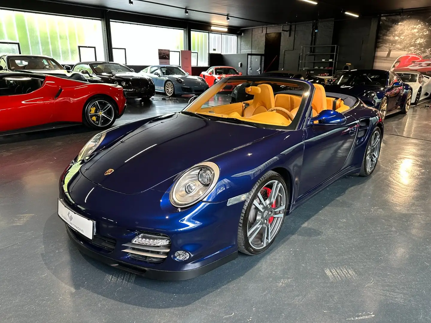 Porsche 911 Turbo Cabrio*PTS*Individual*Chrono*PCM Blauw - 1