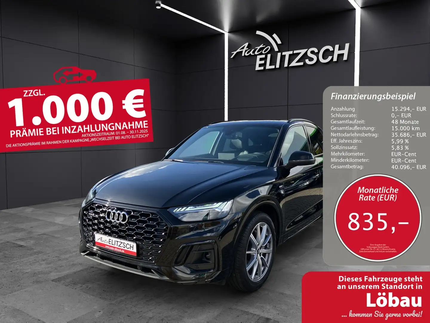 Audi Q5 Sportback 55 TFSI e quattro S line Schwarz - 1