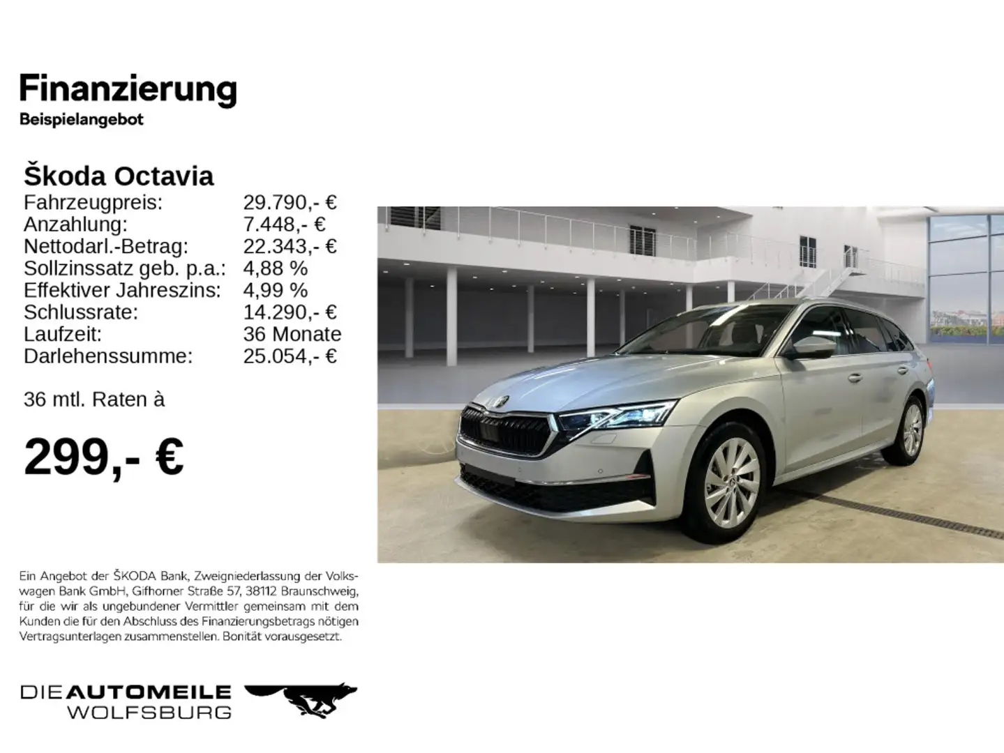 Skoda Octavia 4 IV Combi 1.5 eTSI DSG Selection NAVI/L Silber - 2