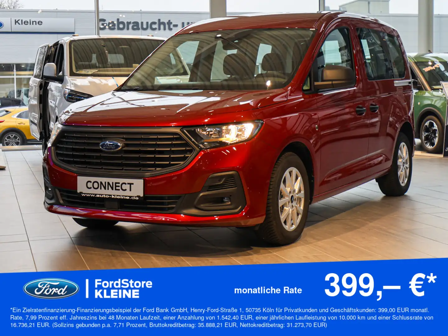 Ford Tourneo Connect Trend 1,5 EcoBoost +AHK Rouge - 1