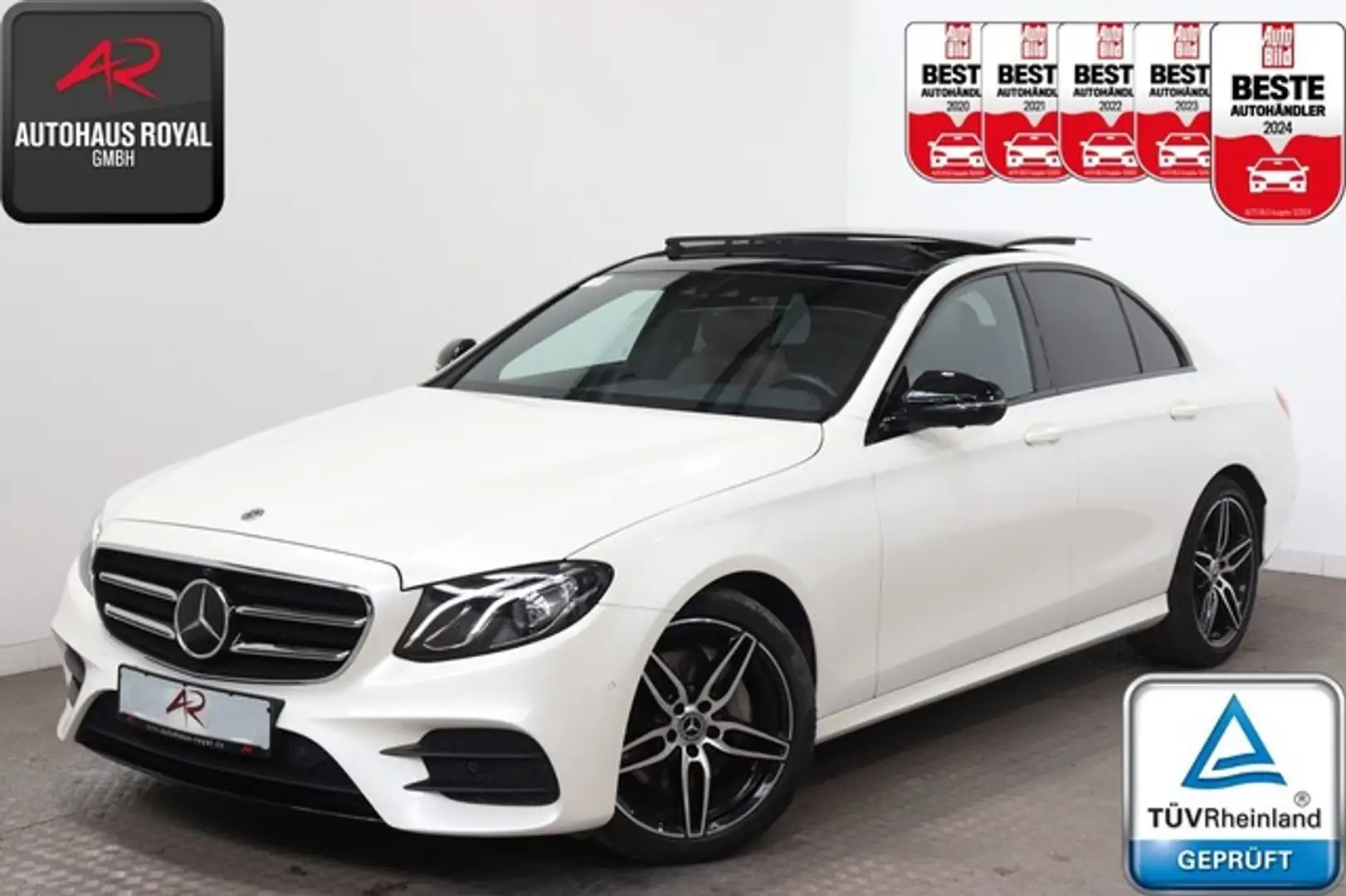 Mercedes-Benz E 200 d AMG NIGHT DIAMANTWEISS,DISTRO,PANO,AHK Wit - 1