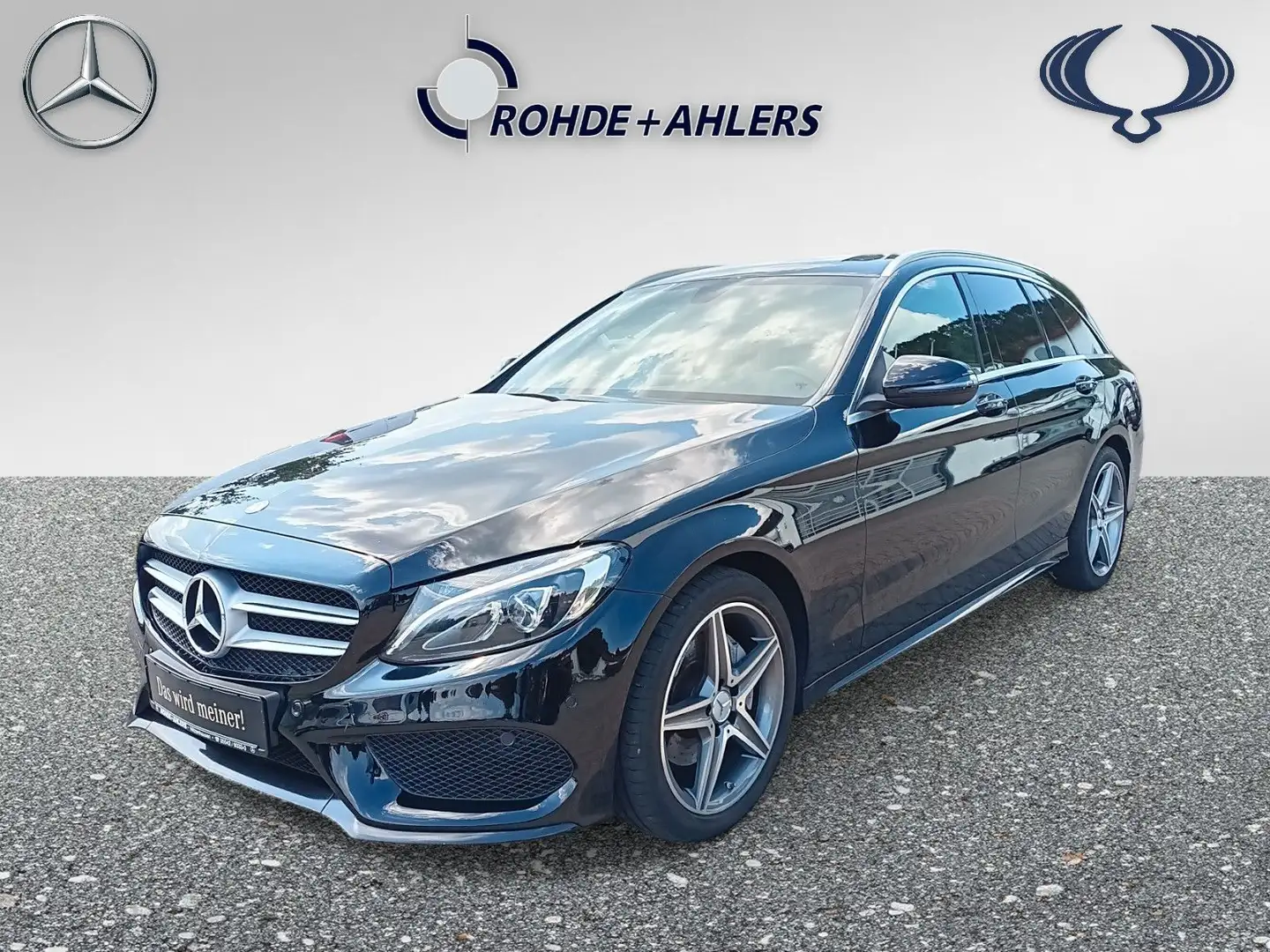 Mercedes-Benz C 220 T+AMG LINE INTERIEUR+EXTERIEUR+SCHECKHEFT + Negro - 1