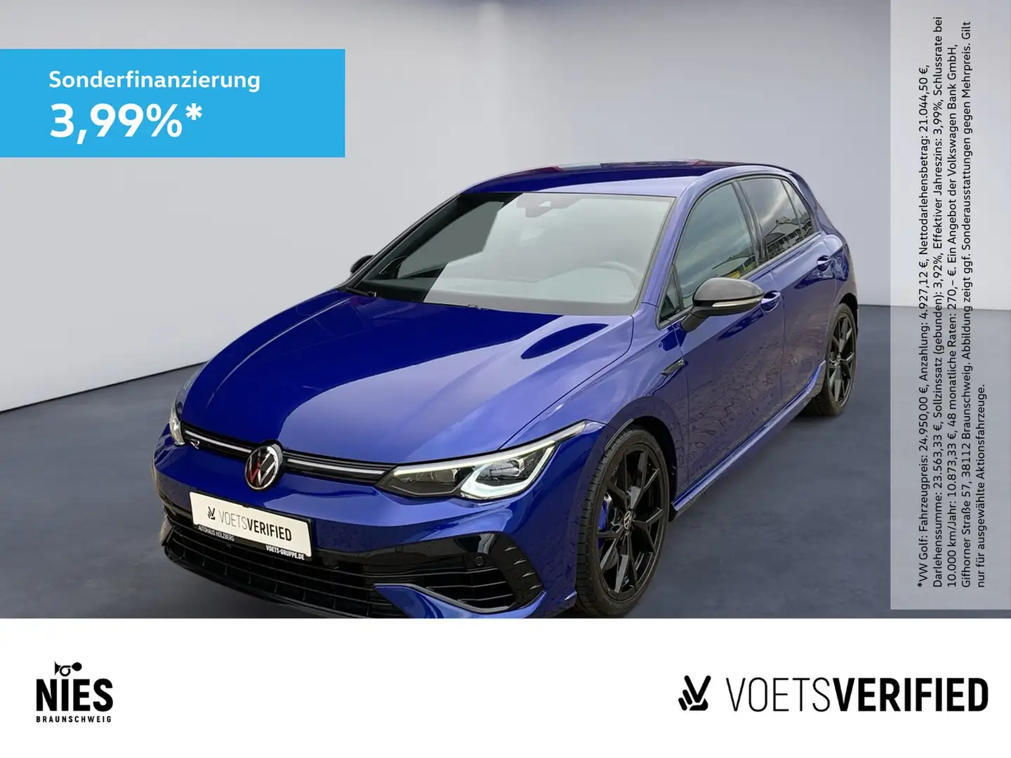 Volkswagen Golf R 2.0 TSI 4Motion DSG MATRIX+H&K+ACC+RFK Blau - 1