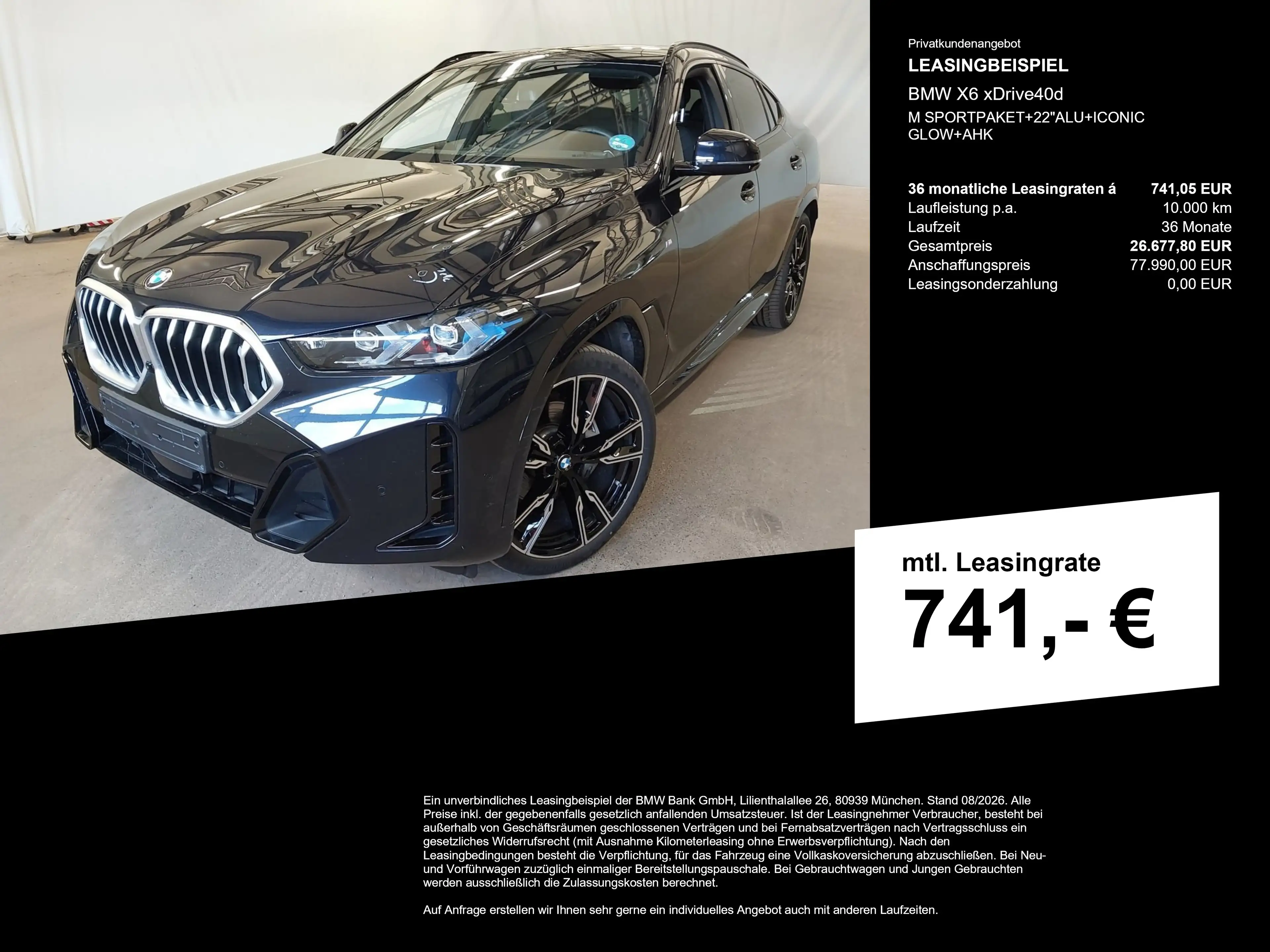 BMW X6 xDrive40d M SPORTPAKET+22"ALU+ICONIC GLOW+AHK — photo 3