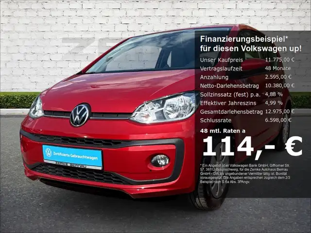 Volkswagen up! move 1.0 3,99% Klimaautom SHZ Rückfahrkam. Temp P