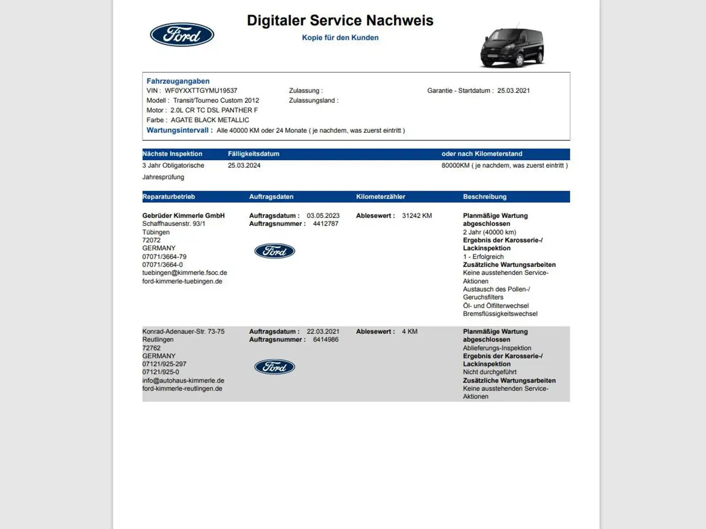 Ford Transit Custom Kasten L1 Trend Standheiz. Kamera Fekete - 2