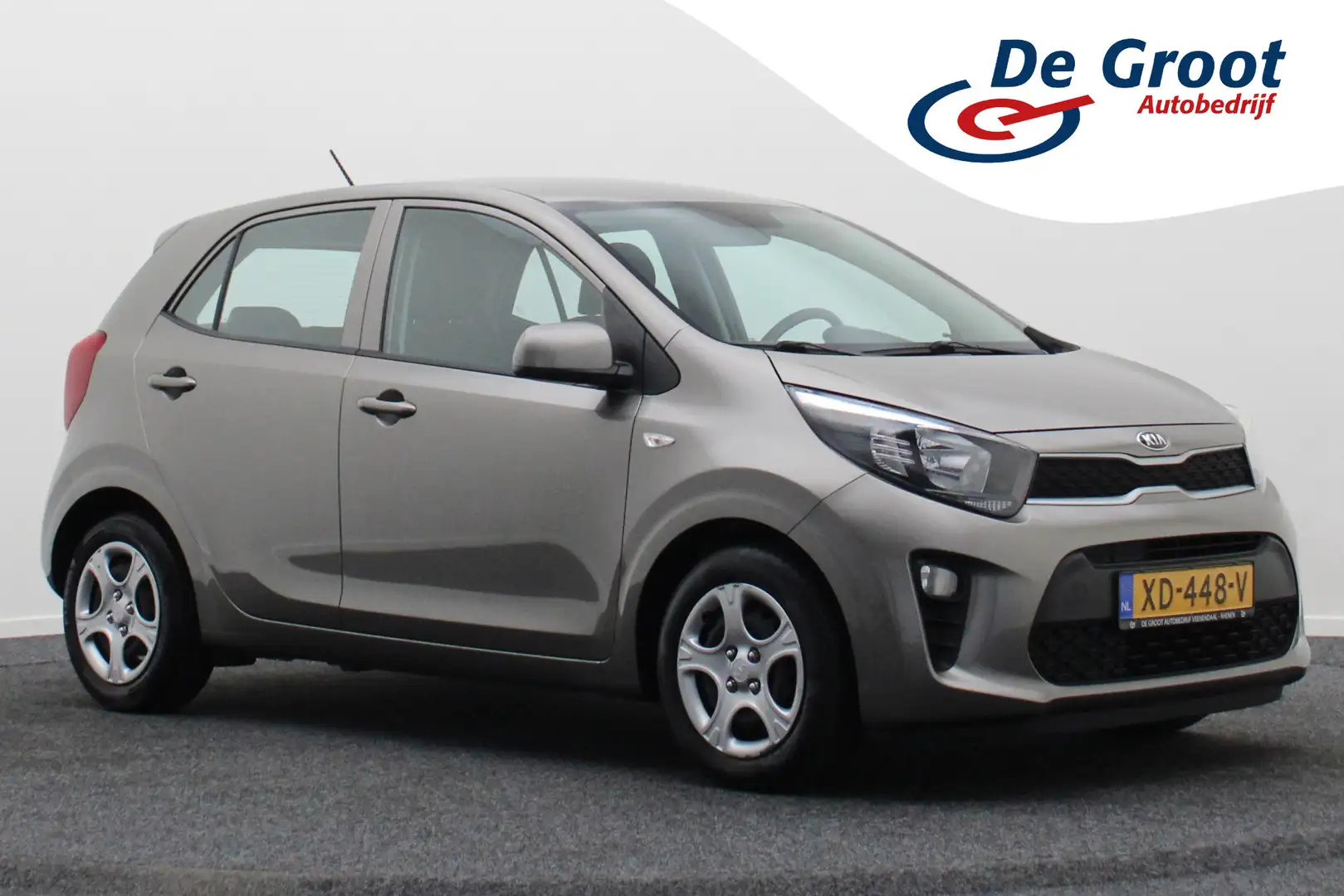 Kia Picanto 1.0 CVVT EconomyPlusLine 5-Deurs, Airco, Cruise, E Grijs - 1
