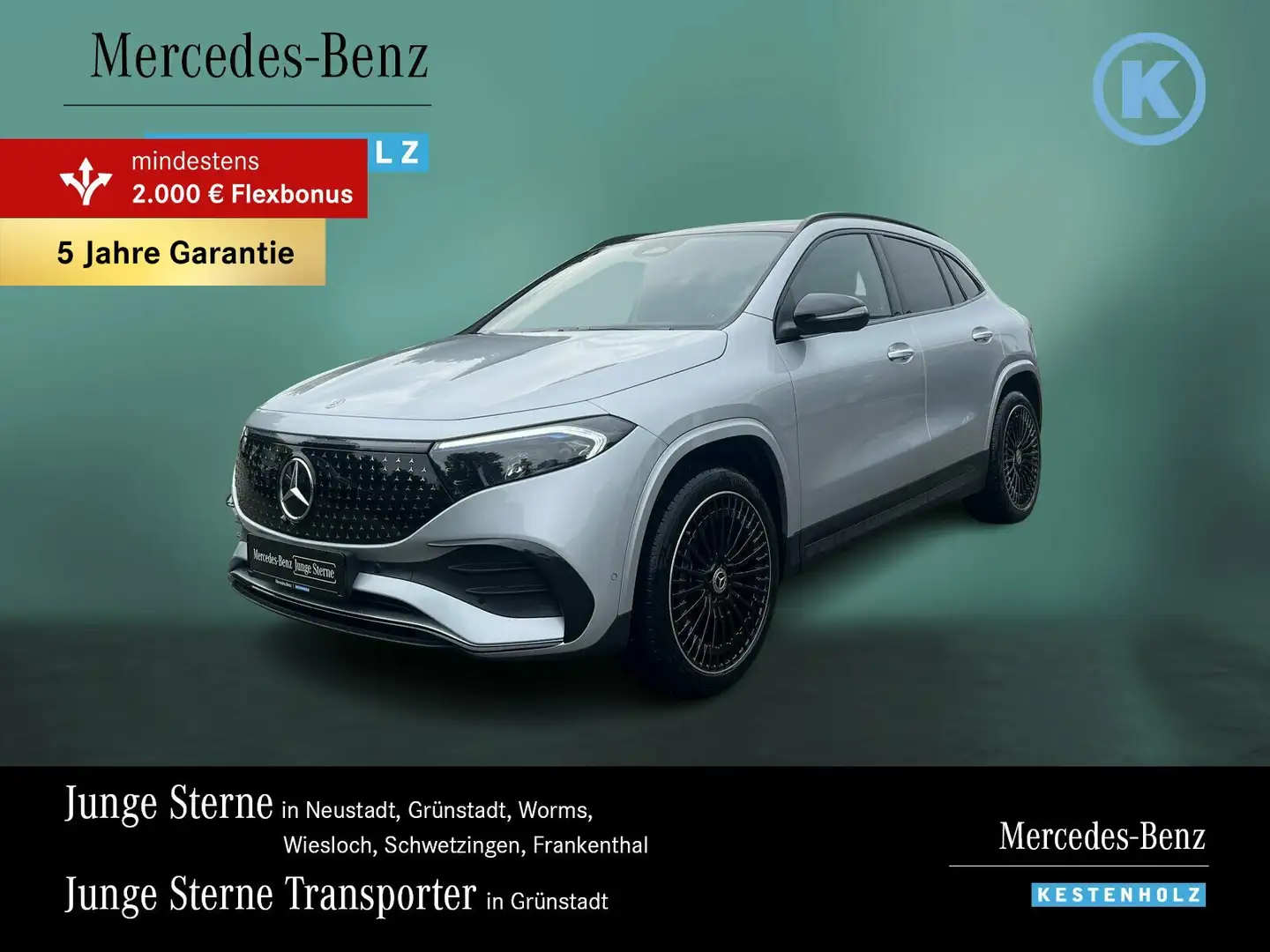 Mercedes-Benz EQA 350 EQA 350 4M AMG+NIGHT+DISTRO+PANO+HUD+360°+BURME Срібний - 1
