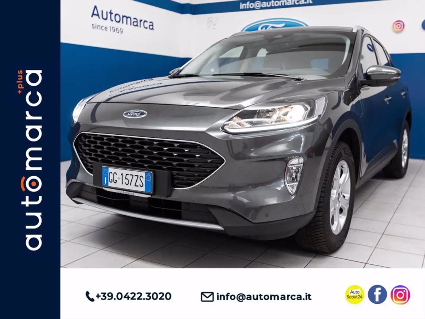 Ford Kuga 2.5 Plug In Hybrid 225 CV CVT 2WD Connect Grigio - 1