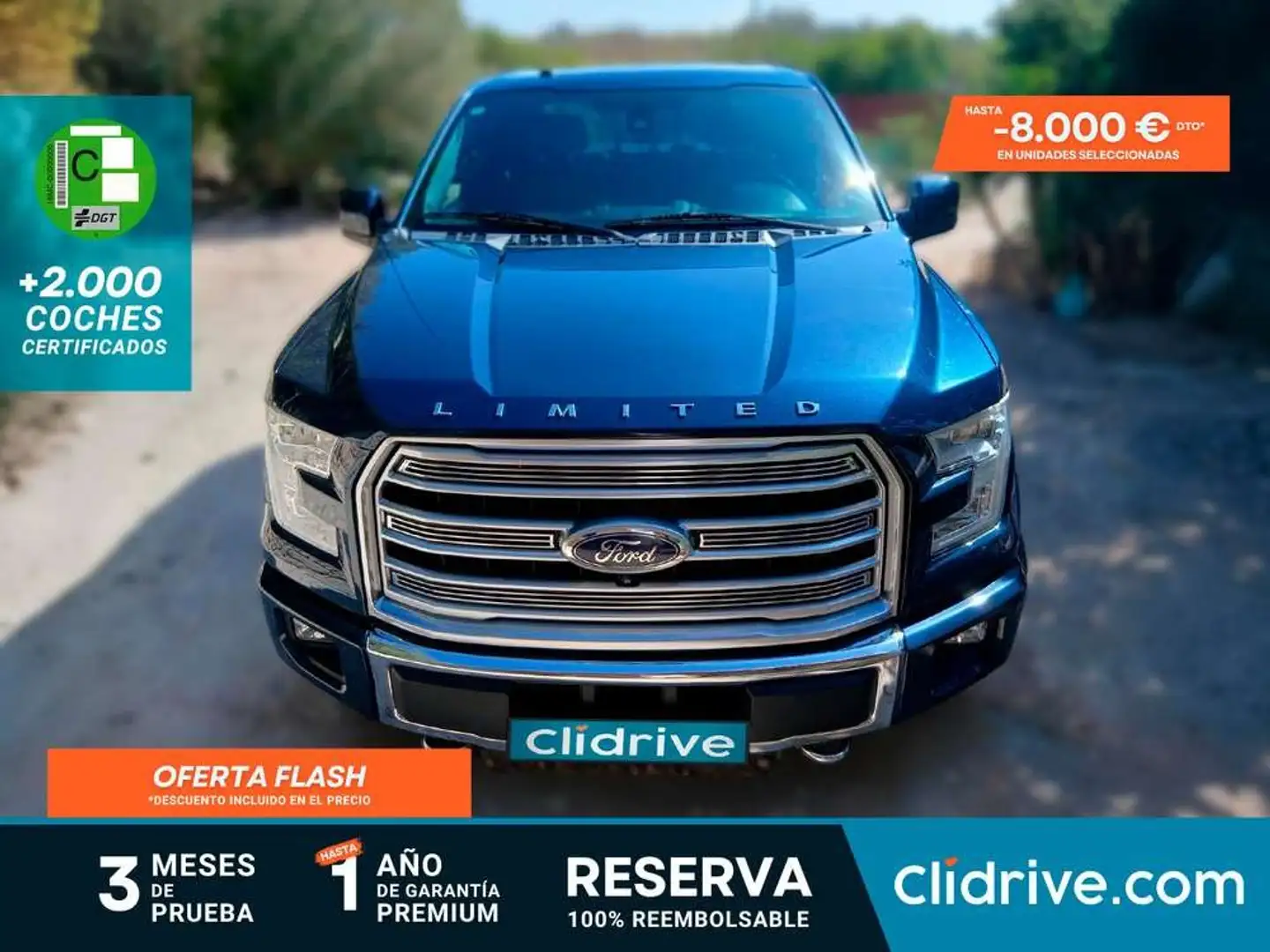 Ford Ranger 3.0 Ecob 215kW e-AWD Dob Cab Raptor AT Azul - 1