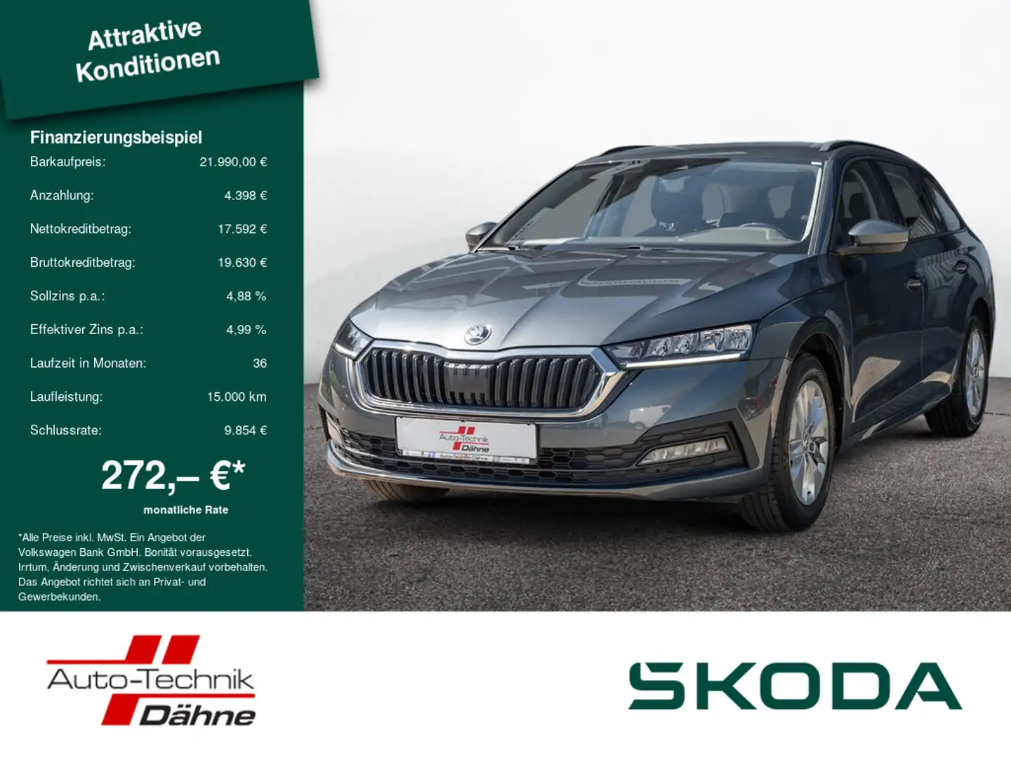 Skoda Octavia Combi 2.0 TDI Ambition DSG SHZ LED Grau - 1