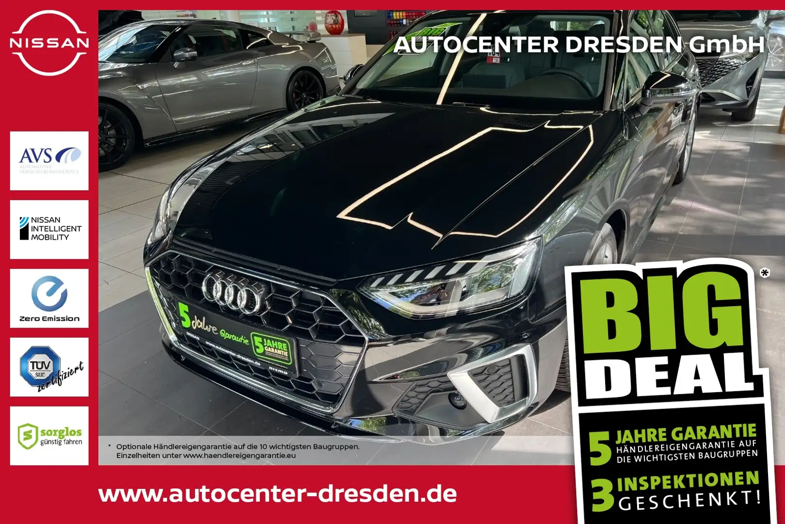 Audi A4 35 2.0 TFSI Avant S-Line Matrix+ACC+LED+Navi Schwarz - 1