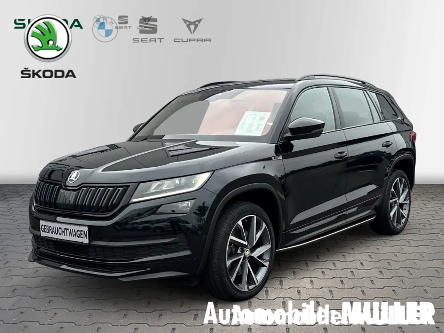 Skoda Kodiaq 2.0 TSI Sportline 4x4 DSG 190PS 7-Sitze AHK Navi L Schwarz - 1