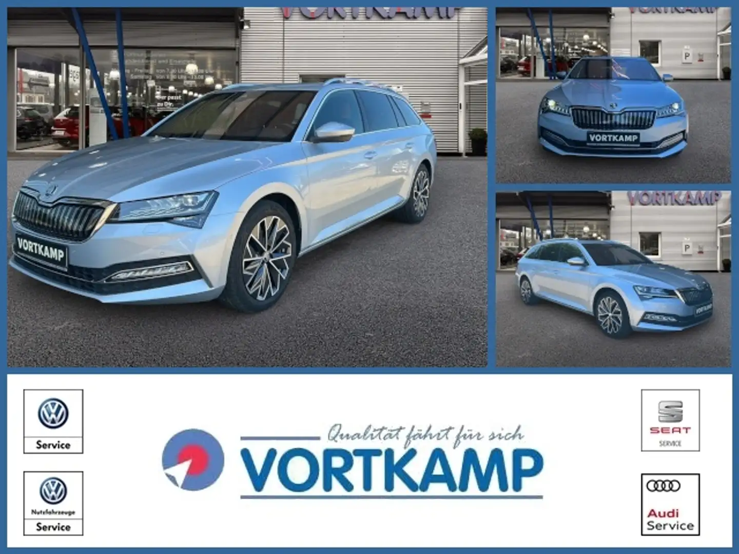 Skoda Superb Combi L&K iV Pano/AHK/stdHzg/360 Silber - 1