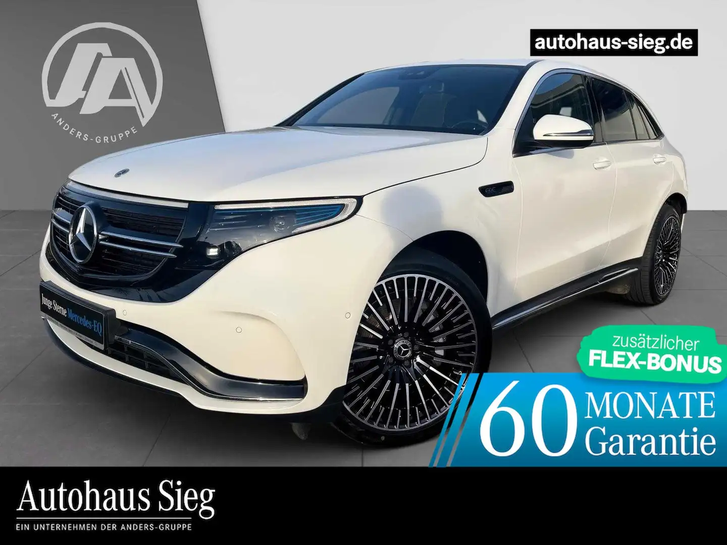 Mercedes-Benz EQC 400 4M AMG AMG+MBUX+AHK+LED+Kam+EASY+SOUND Weiß - 1