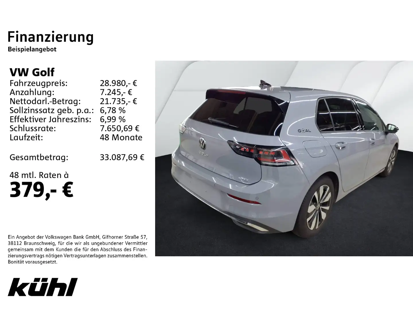 Volkswagen Golf 8 VIII 1.5 eTSI DSG Goal IQ.Light/ACC/Kamer Grau - 2