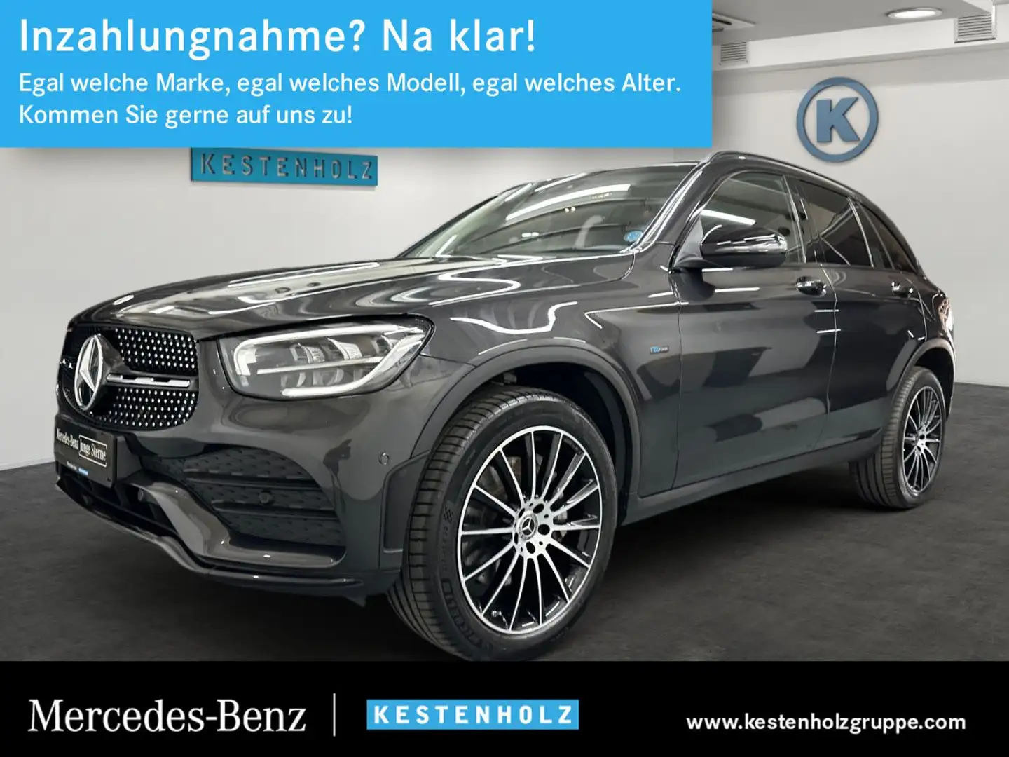 Mercedes-Benz GLC 300 de 4Matic AMG+NIGHT+AHK+PANO+BURMESTER Grijs - 1