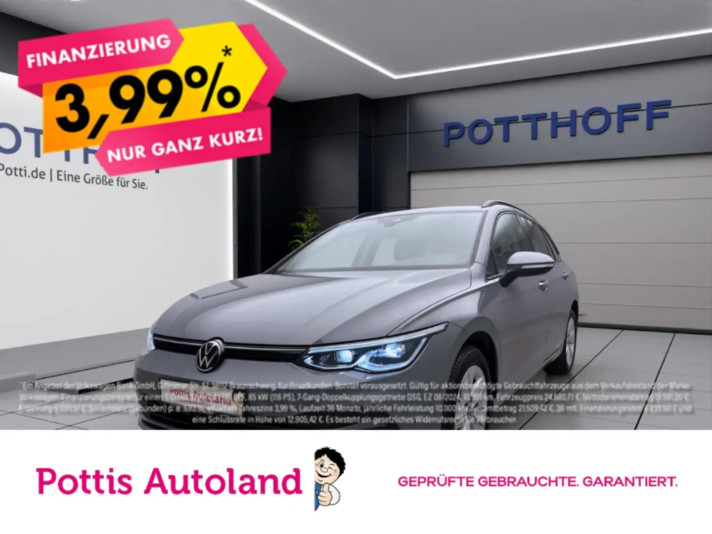 Volkswagen Golf Variant 1.0 TSI LIFE PANO STANDHZG IQ.LIGHT Grau - 1